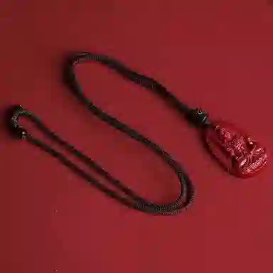 妍韵珠宝 十二生肖本命佛 平安好运吉祥护身符 再造辰砂朱砂 玉石吊坠 男女同款情侣款