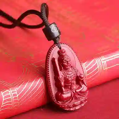 妍韵珠宝 十二生肖本命佛 平安好运吉祥护身符 再造辰砂朱砂 玉石吊坠 男女同款情侣款