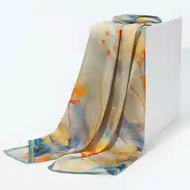 上海故事 桑波缎提花喷绘长巾 桑蚕丝 丝巾 女款 馥锦韶华