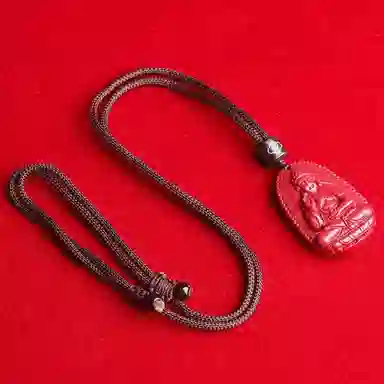 妍韵珠宝 十二生肖本命佛 平安好运吉祥护身符 再造辰砂朱砂 玉石吊坠 男女同款情侣款