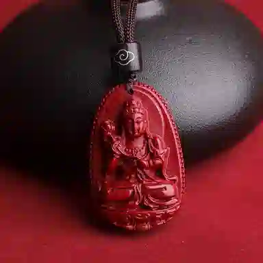 妍韵珠宝 十二生肖本命佛 平安好运吉祥护身符 再造辰砂朱砂 玉石吊坠 男女同款情侣款