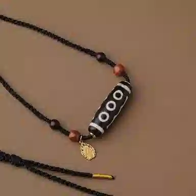 布达拉宫 天珠藏式民族风六字真言五眼天珠#好运 玛瑙 项链 男女同款情侣款