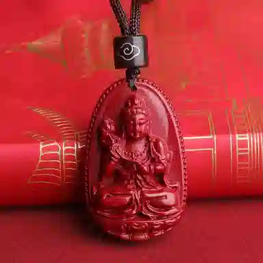 妍韵珠宝 十二生肖本命佛 平安好运吉祥护身符 再造辰砂朱砂 玉石吊坠 男女同款情侣款