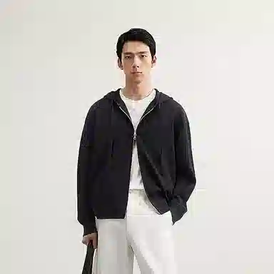 速写 纯色简约日常开襟针织衫 男款