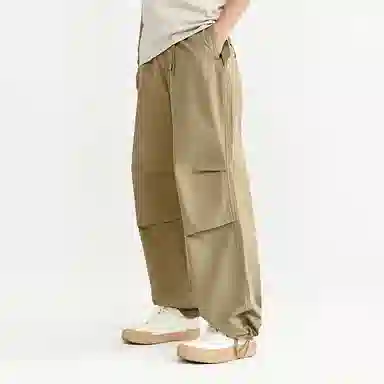 膨胀潮牌 成衣洗水宽松口袋阔腿休闲裤 男女同款