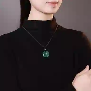 印象眸 平安扣 新中式经典简约平安喜乐福气满满多财多福诸事顺利如意 礼盒包装#好运 独龙玉 项链 男女同款情侣款