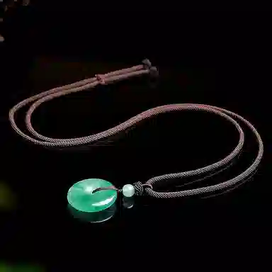 印象眸 平安扣 新中式经典简约平安喜乐福气满满多财多福诸事顺利如意 礼盒包装#好运 独龙玉 项链 男女同款情侣款