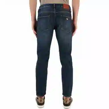 EMPORIO ARMANI J06 Slim-Fit Bleached-Effect Comfort-Denim Jeans