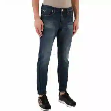 EMPORIO ARMANI J06 Slim-Fit Bleached-Effect Comfort-Denim Jeans