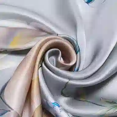 上海故事 加大真丝大方巾 桑蚕丝 丝巾 女款 温婉花意