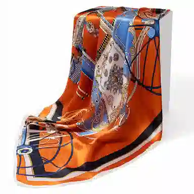 上海故事 加大真丝大方巾 桑蚕丝 丝巾 女款 温婉花意