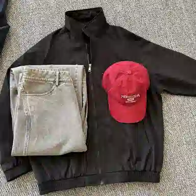 快鱼 简约基础款纯色百搭夹克外套 男女同款