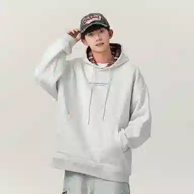 啄木鸟 宽松字母纯色百搭长袖卫衣 男女同款