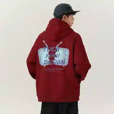 啄木鸟 宽松字母纯色百搭长袖卫衣 男女同款