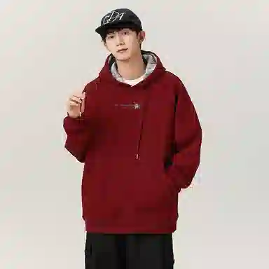 啄木鸟 宽松字母纯色百搭长袖卫衣 男女同款