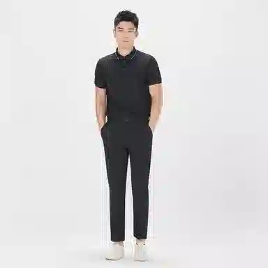 利郎 轻薄纯色中腰修身休闲裤 男款