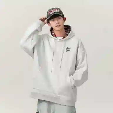 啄木鸟 美式高街复古背面印花休闲宽松卫衣 男女同款 黑色