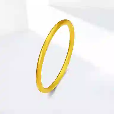 饰伴 新中式精致轻奢简约高级气质 复古国潮风 磨沙砂时尚金色古风森系素圈/转运珠/花苞小众设计手饰#好运 合金 手镯 女款