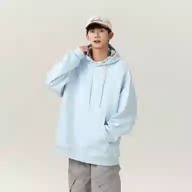 啄木鸟 美式潮流基础款背后印花宽松休闲连帽长袖卫衣 男女同款