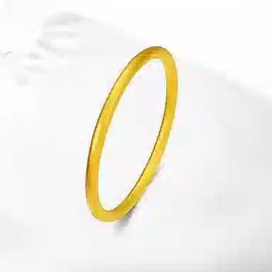 饰伴 新中式精致轻奢简约高级气质 复古国潮风 磨沙砂时尚金色古风森系素圈/转运珠/花苞小众设计手饰#好运 合金 手镯 女款