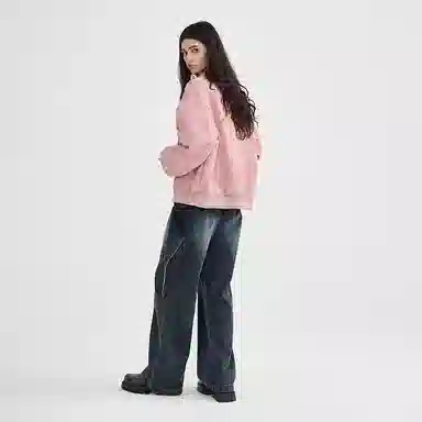 BENMYSHOWER Tie-Dye Baseball Jacket