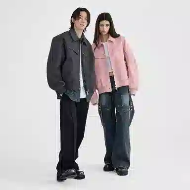 BENMYSHOWER Tie-Dye Baseball Jacket