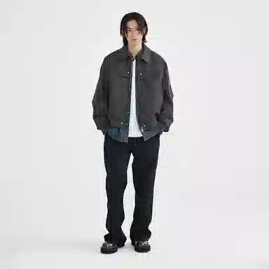 BENMYSHOWER Tie-Dye Baseball Jacket