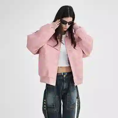 BENMYSHOWER Tie-Dye Baseball Jacket