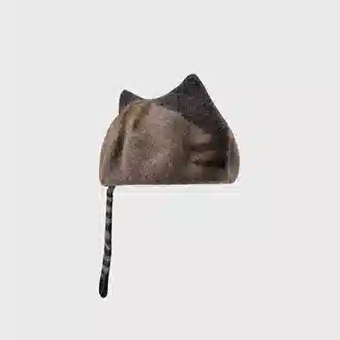 优莲茵 日系可爱猫耳朵时尚显脸小减龄可爱保暖画家帽 羊毛 贝雷帽 女款