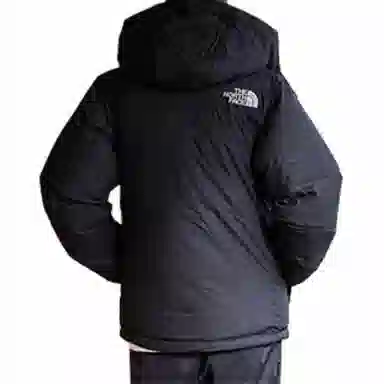 The North Face Logo Hoodie Down Jacket Black