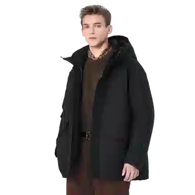 高梵 黑金奢华户外未来舒适纯色加厚短款羽绒服 男女同款 黑色