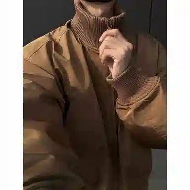 SUNSETMONENT Classic Collar Warm Cotton Jacket Navy