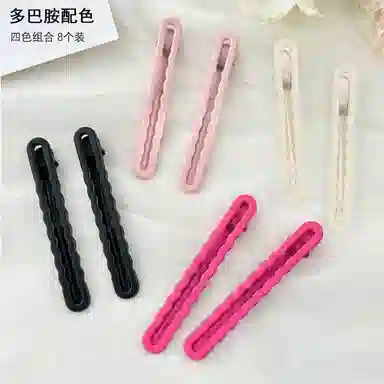 简应舒 多巴胺波浪一字夹碎发侧边刘海夹子头饰 金属 发夹 女款