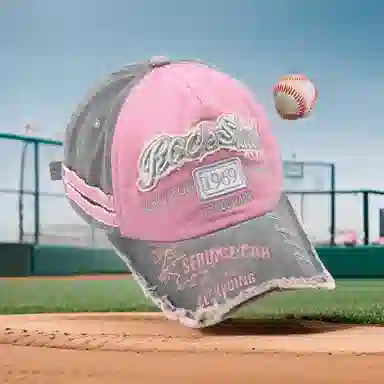 美式复古做旧磨边显脸小韩版深顶大头围宽帽檐 棉 鸭舌帽 男女同款情侣款