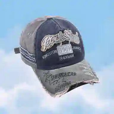 美式复古做旧磨边显脸小韩版深顶大头围宽帽檐 棉 鸭舌帽 男女同款情侣款