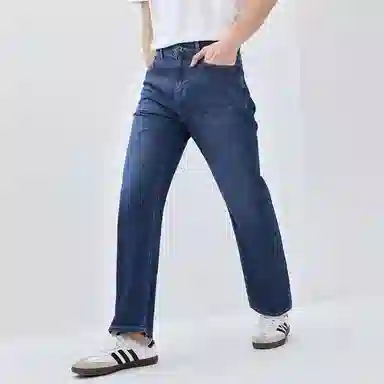 佐丹奴 洗水猫须五袋款中腰长裤牛仔裤 男款