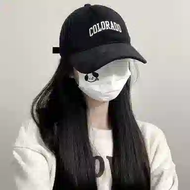 韩版刺绣大头围显脸小 棉 鸭舌帽 男女同款情侣款 多色