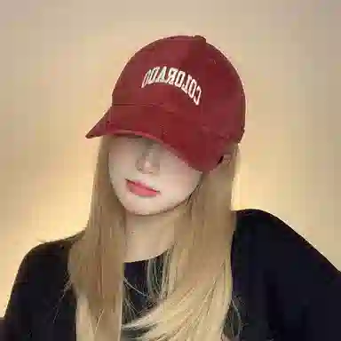 韩版刺绣大头围显脸小 棉 鸭舌帽 男女同款情侣款 多色