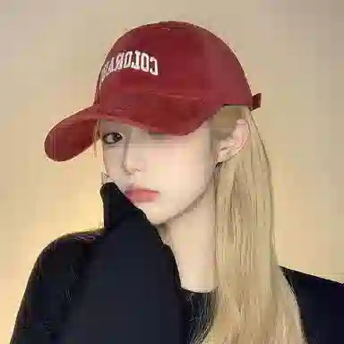 韩版刺绣大头围显脸小 棉 鸭舌帽 男女同款情侣款 多色