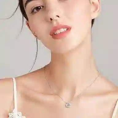 至爱无上 跳动的心 轻奢小众百搭锁骨链 合金 项链 女款