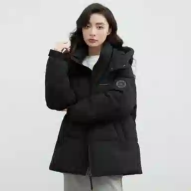 鸭鸭 青年时尚韩版休闲短款拆卸连帽外套纯色拼色户外加厚保暖面包羽绒服 通用 学生党好物