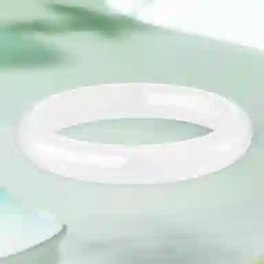 水贝 白月光 荔枝冻小众古香古色素圈 玉髓 手镯 女款