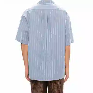 Gucci SS23 Striped Logo Embroidered Shirt