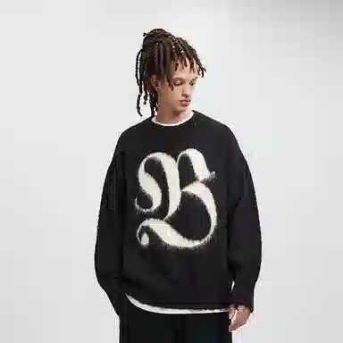 BONELESS Wool Jacquard Pullover Sweater