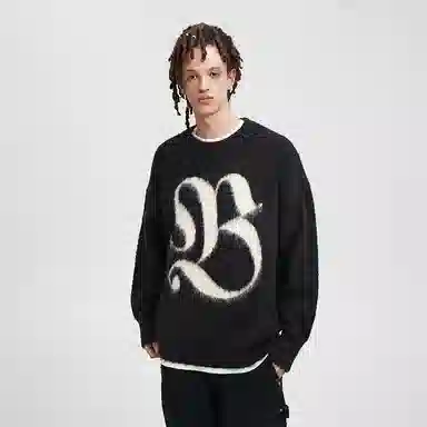 BONELESS Wool Jacquard Pullover Sweater