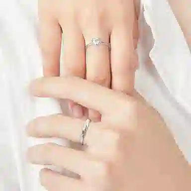 FANCI Love Heart Adjustable Ring Set S925 Silver