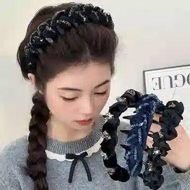 左欧 纹理感 布艺 发箍 女款