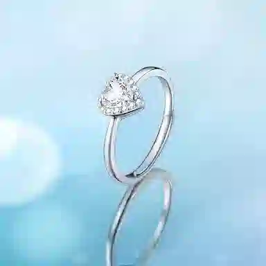 FANCI Love Heart Adjustable Ring Set S925 Silver