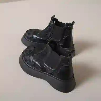 蚂蚁城 超纤皮 舒适时尚 潮流 百搭 简约 短筒 切尔西靴 女款