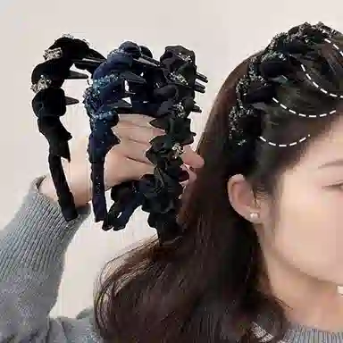 左欧 纹理感 布艺 发箍 女款